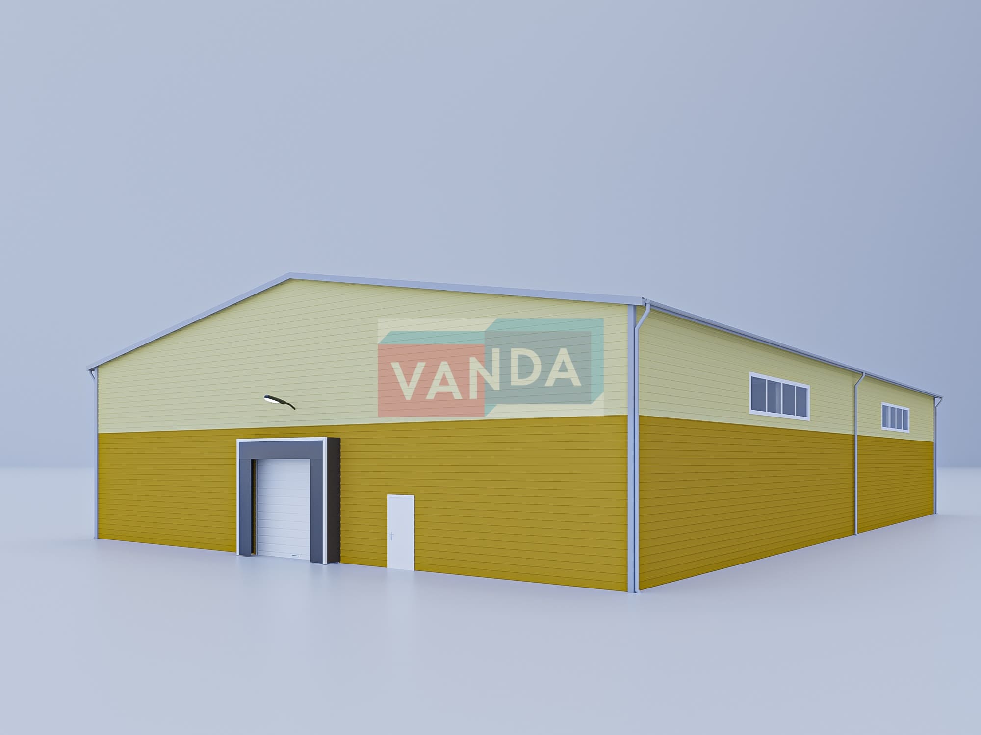 Ангар из сэндвич панелей 42х24